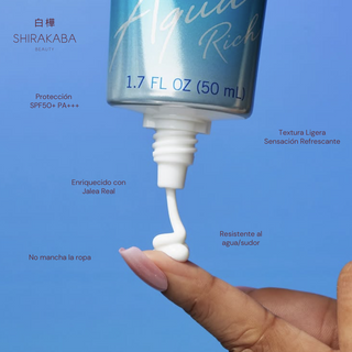 Protector Solar Aqua Rich SPF50+ con Ácido Hialurónico y Jalea Real