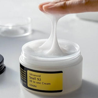Crema hidratante COSRX all in one snail92 Shirakaba Beauty ideal para hirdratar, eliminar arrugas y cicatrices.